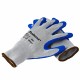 BLUE LATEX/GRAY POLYESTER INDUSTRIAL GLOVES