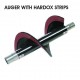 AUGER WITH HARDOX STRIPS